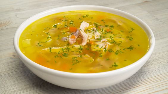 куриный суп с брокколи и плавленным сыром